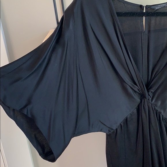 Zara satin Kimono style mini dress, size medium - Picture 3 of 4